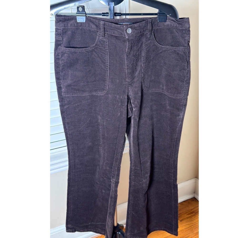 Quince Organic Stretch Corduroy Flare Pants Espresso Brown Size 16 LB79298-CFL01